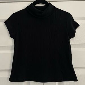 Black Brandy Melville Turtleneck Baby Tee